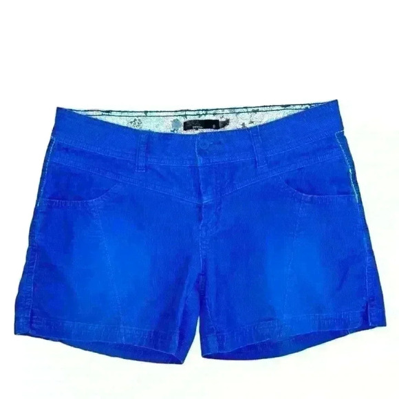 Prana Pants - Prana Yoga Cobalt Blue Corduroy Shorts Size 8